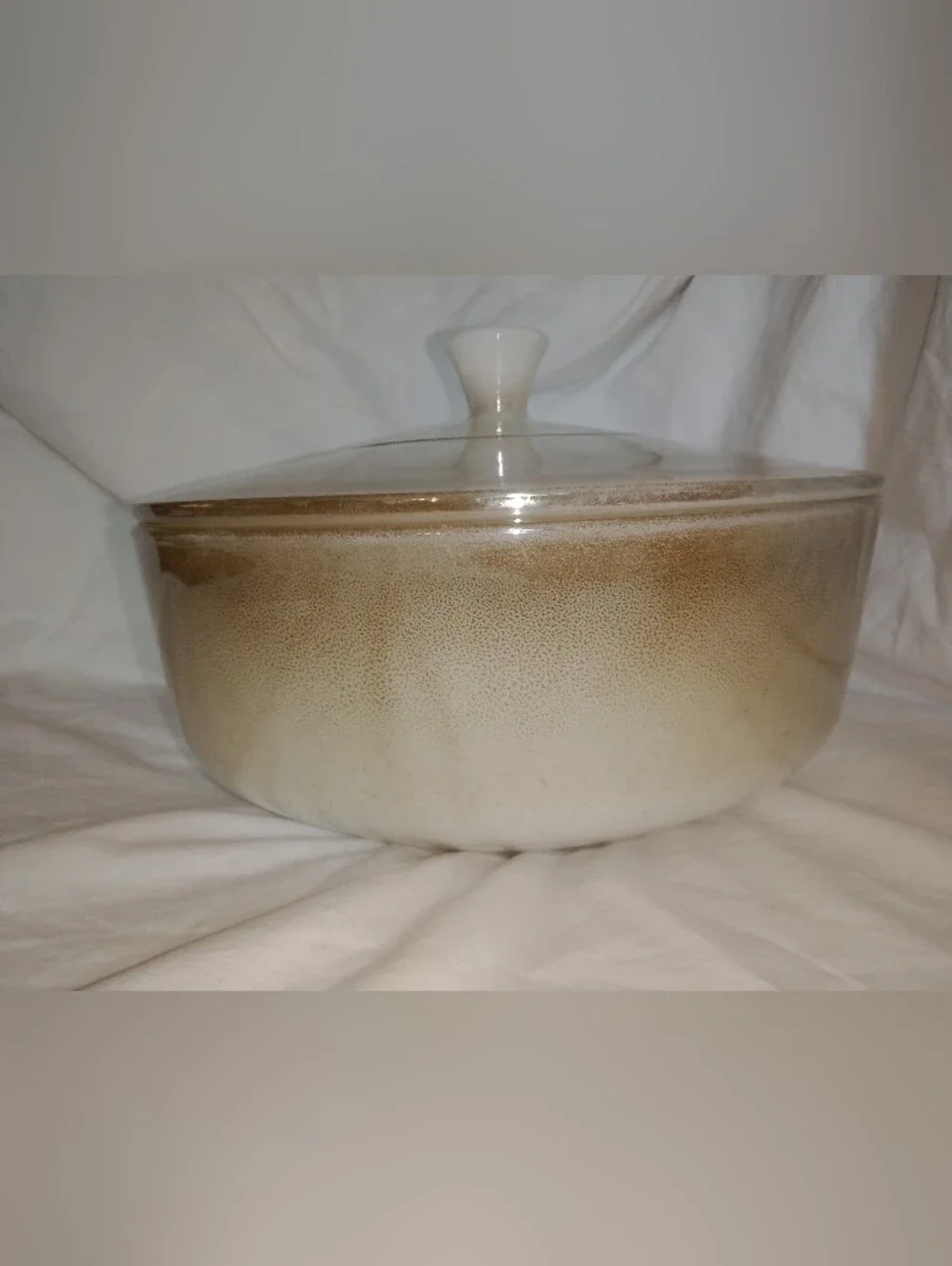 Vintage Federal Glass 3 1/2 Qt Mesa Casserole Bake Dish With Lid Retro